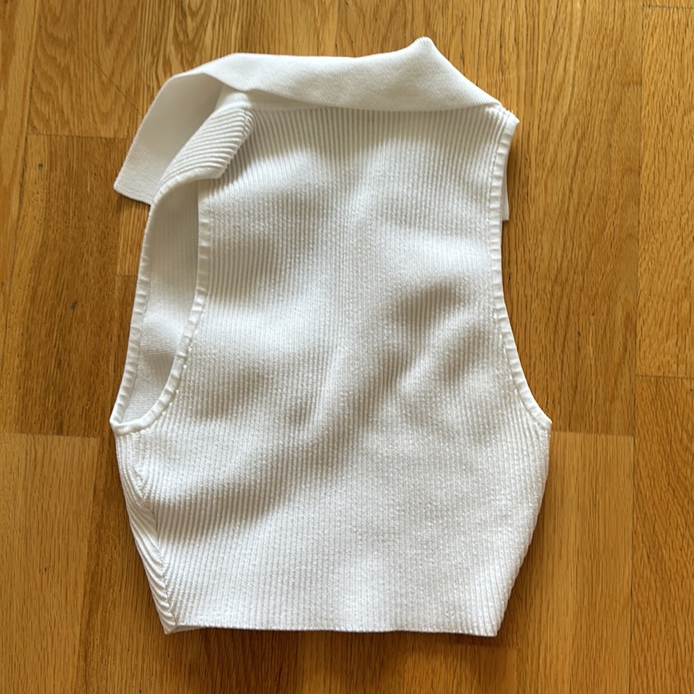 Babaton Ribbed Collared Cropped Tank - Picture 3 of 3